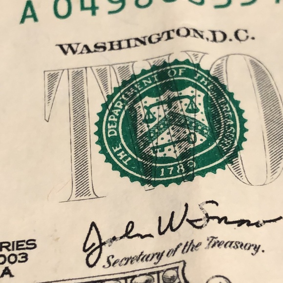 $2 Bill - Picture 3 of 4